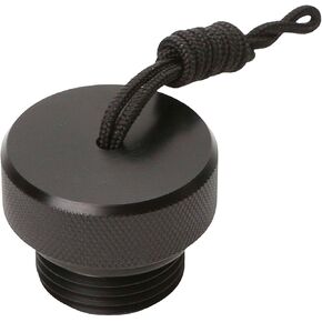 Scuba DIN Plug for First Stage Regulator – Dust Cap Tank Valve Protector with Cord, Male Threaded End ID 0.61", 25x30mm, Black Plastic Cover for Diving & Snorkeling Cylinders in Kuwait