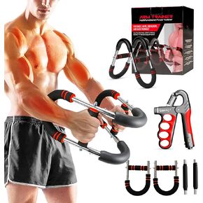 LuxUltra Twister Arm Trainer Set, Adjustable Power Twister Bar 40-130 lb for Chest & Arms, Portable Chest Workout Equipment with Grip Strength Trainer 5-100 kg in Saudi Arabia