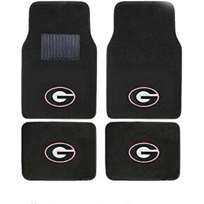 Georgia Bulldogs 4 Pc Carpet Floor Mats And Chrome Metal License Frame in Saudi Arabia