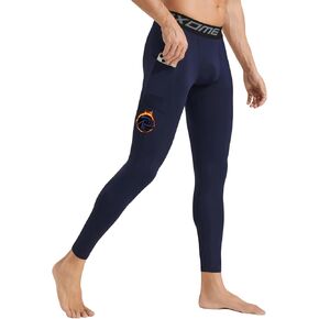 Men Thermal Compression Pants Fleece Lined Tights Athletic Heated Leggings Cold Weather Baselayer Winter Gear Pockets in Kuwait