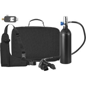 VEVOR Scuba Tank, 1L Portable Diving Tank, Diving Oxygen Cylinder Support 15-20 Minutes Underwater Breathing, 98.43 ft Diving Depth, Refillable Snorkel Air Tank Kit for Underwater Exploration Rescue in Kuwait