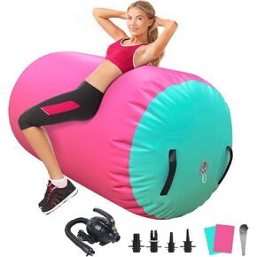 الهواء الأسطوانة الجمباز برميل نفخ تراجع الأسطوانة الهواء حصيرة المثمن حصيرة مع مضخة كهربائية للتدريب على الظهر التشجيع الاستخدام المنزلي in Kuwait