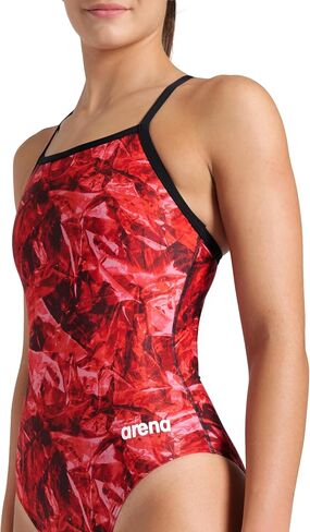Arena Women's Performance Crackle Team Print Lightdrop Back Ladies Bathing Swimsuit in Saudi Arabia