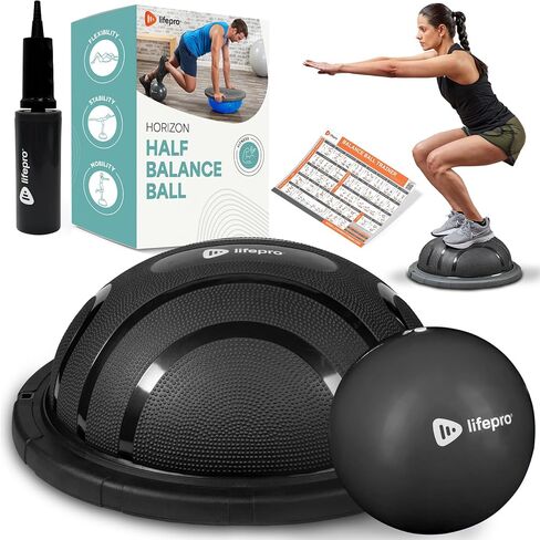 Lifepro Half Balance Ball Trainer - Stability Ball for Exercise, Full-Body Workouts, Home Gym, and Physical Therapy - Non-Slip Equipment for Balance Training in Kuwait