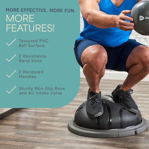 Lifepro Half Balance Ball Trainer - Stability Ball for Exercise, Full-Body Workouts, Home Gym, and Physical Therapy - Non-Slip Equipment for Balance Training in Kuwait
