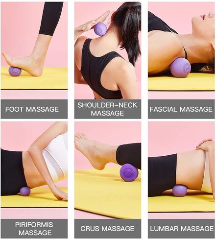 2PCS Massage Lacrosse Balls for Myofascial Release, SGS Certification, Massage Deep Tissue for Foot Back Shoulder Feet, Trigger Point Therapy, Relieving Muscle Pain (2 Pieces) in Saudi Arabia