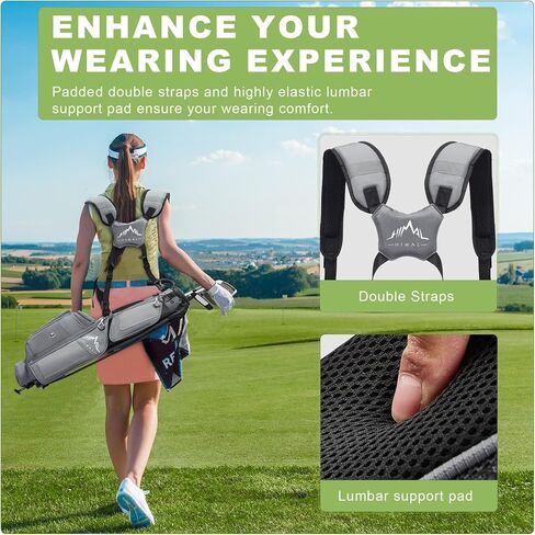 حقيبة حمل بحامل جولف خفيفة الوزن - سهلة الحمل ومتينة، حقيبة جولف Pitch n Putt لنطاق القيادة، Par 3 والدورات التنفيذية، تناسب ما يصل إلى 5-6 نوادي in Kuwait