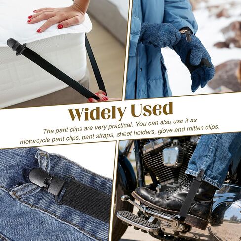 4 Pcs Adjustable Boot Straps for Cowboy Boots Elastic Boot Straps Clamp for Women and Men Bike Pant Leg Strap Clips Riding Motorcycle Mitten Stirrup Leg Strap Pants in Saudi Arabia