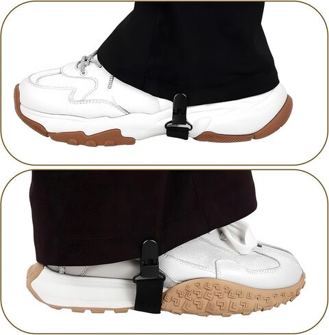4 Pcs Adjustable Boot Straps for Cowboy Boots Elastic Boot Straps Clamp for Women and Men Bike Pant Leg Strap Clips Riding Motorcycle Mitten Stirrup Leg Strap Pants in Saudi Arabia