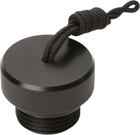 قابس Scuba DIN لمنظم المرحلة الأولى - واقي صمام خزان غطاء الغبار مع سلك، معرف نهاية ملولب ذكر 0.61 بوصة، 25 × 30 مم، غطاء بلاستيكي أسود لأسطوانات الغوص والغطس in Kuwait