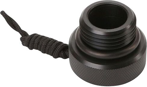 قابس Scuba DIN لمنظم المرحلة الأولى - واقي صمام خزان غطاء الغبار مع سلك، معرف نهاية ملولب ذكر 0.61 بوصة، 25 × 30 مم، غطاء بلاستيكي أسود لأسطوانات الغوص والغطس in Kuwait