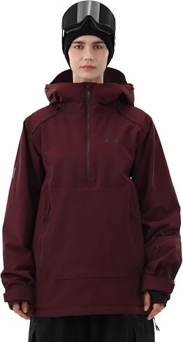 سترة تزلج للنساء مع Recco 3L على الجليد Anorak بلوفر فضفاض معطف مقنع معزول هوديي مقاوم للماء دافئ in Kuwait
