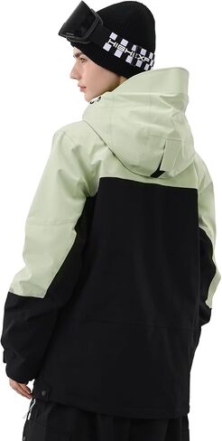 سترة تزلج للنساء مع Recco 3L على الجليد Anorak بلوفر فضفاض معطف مقنع معزول هوديي مقاوم للماء دافئ in Kuwait