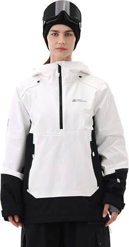سترة تزلج للنساء مع Recco 3L على الجليد Anorak بلوفر فضفاض معطف مقنع معزول هوديي مقاوم للماء دافئ in Kuwait