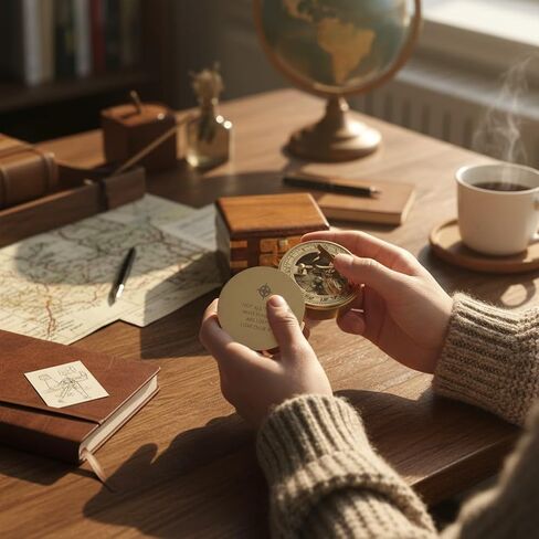 هدية تخرج مخصصة - بوصلة شمسية نحاسية مع اقتباس ثورو "اذهب بثقة..." - نقش مخصص متاح - بوصلة بحرية عتيقة مع صندوق تذكار خشبي in Saudi Arabia