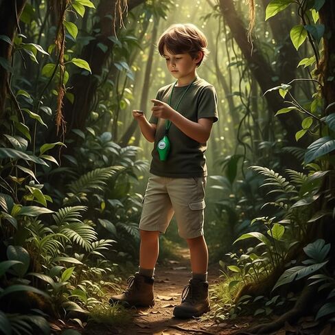 لعبة بوصلة إكسبلورر للأطفال | معدات المغامرات الخارجية الأساسية (البوصلة والصافرة متضمنة) | يطور حس الاتجاه، هدية للأولاد والبنات in Kuwait