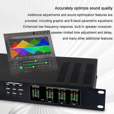 LCD Audio Processor with Frequency Division, Level Indicator & PC Control - Ideal for DJ Studios & Live Performances, Enhanced Sound Quality & Precision in Kuwait