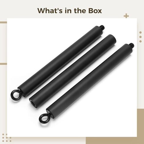 3-Piece Pilates Stick with Adjustable Resistance, Portable Multi-Function Bar for Yoga, Includes Foam, Carbon Steel, Ideal for Pull-Down Workouts in Kuwait