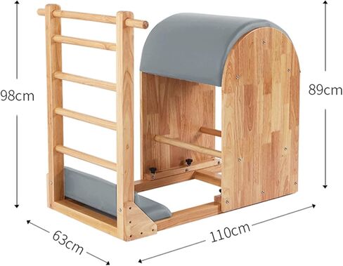 Pilates Ladder Barrels -Pilates Wooden Ladder Barrel Home Large Equipment Yoga Training core Spine Corrector Professional 43in×25in×39in/35in in Saudi Arabia