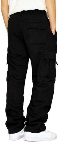 الرجال البضائع Sweatpants الصوف فضفاضة عادية الركض سراويل للتسلق مفتوحة أسفل Sweatpants للرجال تجريب رياضي مع جيوب in Saudi Arabia