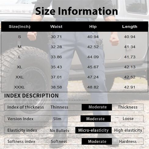 Fleece Lined Cargo Pants Men Waterproof Ripstop Tactical Pants with Multi Pockets Stretch Outdoor Hiking Outfits in Saudi Arabia