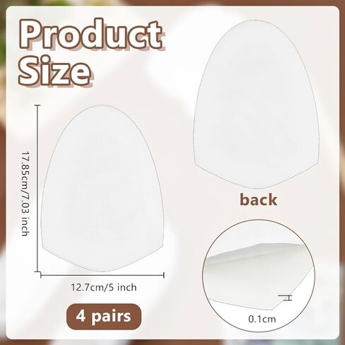 OLYCRAFT 4 Pairs Replacement Bowling Shoe Slide Sole White Sole Bowling Accessories Self-Adhesive Soles Bowlings Accessories Bowlings Shoes Slides Non-Slip Shoes Pads for Men Women Sports Shoe in Saudi Arabia