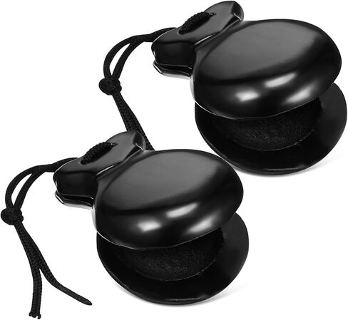 Wood Castanets Black Spanish Percussion Instrument for Adults Boys and Girls Music Education Hispanic Instruments in Saudi Arabia