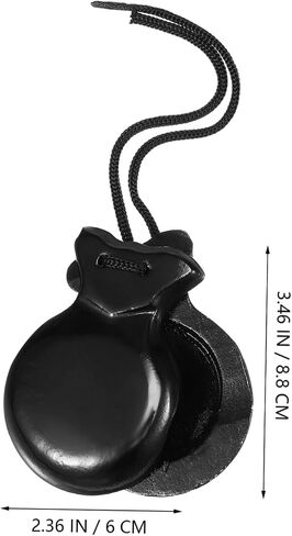 Wood Castanets Black Spanish Percussion Instrument for Adults Boys and Girls Music Education Hispanic Instruments in Saudi Arabia