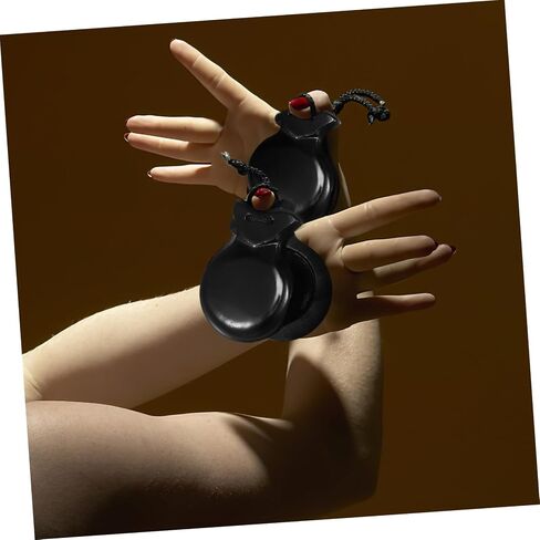 Wood Castanets Black Spanish Percussion Instrument for Adults Boys and Girls Music Education Hispanic Instruments in Saudi Arabia