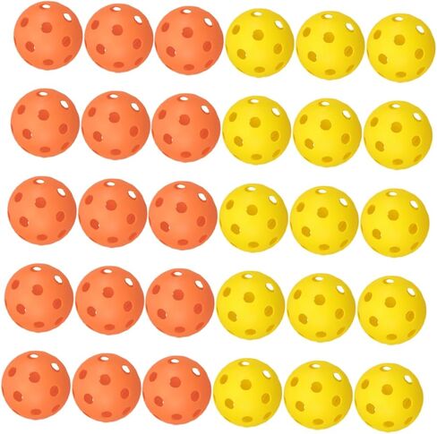 30pcs Indoor Golf Practice Balls Hallow Training Balls for Skill Levels Pe Material Yellow Orange in Saudi Arabia