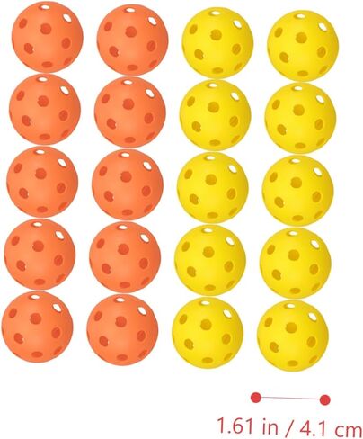 30pcs Indoor Golf Practice Balls Hallow Training Balls for Skill Levels Pe Material Yellow Orange in Saudi Arabia