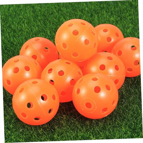 30pcs Indoor Golf Practice Balls Hallow Training Balls for Skill Levels Pe Material Yellow Orange in Saudi Arabia