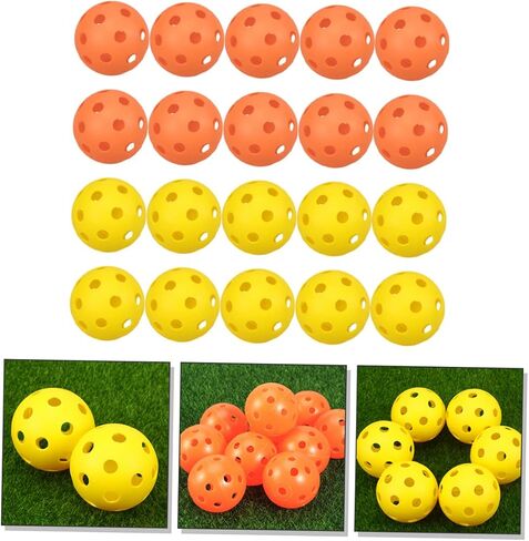 30pcs Indoor Golf Practice Balls Hallow Training Balls for Skill Levels Pe Material Yellow Orange in Saudi Arabia