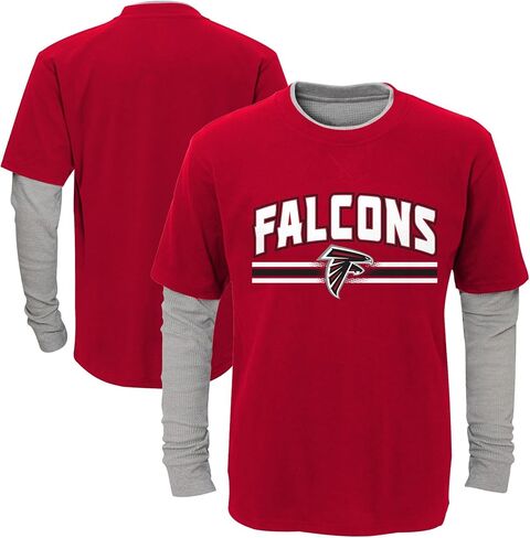 Outerstuff NFL Atlanta Falcons Toddler Long Sleeve Thermal T-Shirt with Faux Short Sleeve (2T-4T) in Saudi Arabia