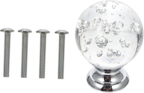 Crystal Knobs, 4pcs Glass Brass Doorknobs for Interior Door Knob Home Supplies Decorate in Saudi Arabia