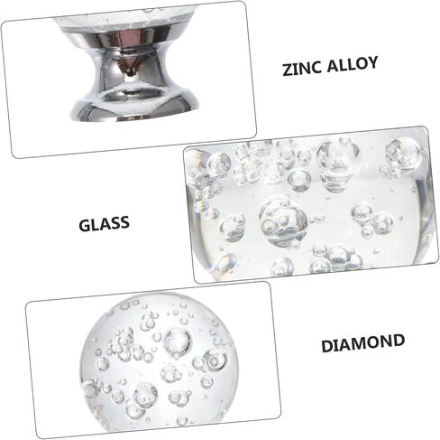 Crystal Knobs, 4pcs Glass Brass Doorknobs for Interior Door Knob Home Supplies Decorate in Saudi Arabia