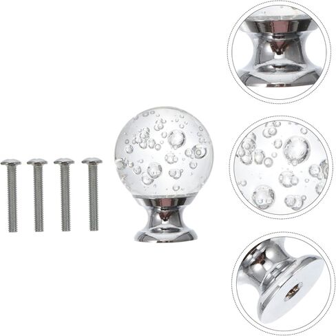 Crystal Knobs, 4pcs Glass Brass Doorknobs for Interior Door Knob Home Supplies Decorate in Saudi Arabia