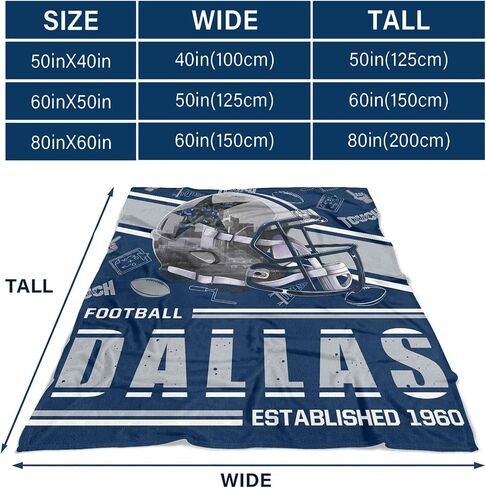 Football Style Football Throw Blanket Gift for Team Fans Soft Fleece Flannel Blanket 50"x60" in Saudi Arabia