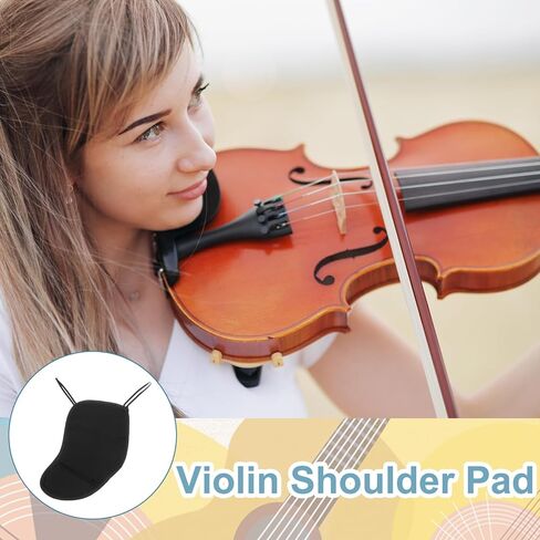 Violin Chin Rest Violin Shoulder Rest for 4/4-4/3, Soft Cotton Sponge Chin Pad Sponge 4/3 4/4 Shoulder Pad Cover Protector Accessories in Kuwait