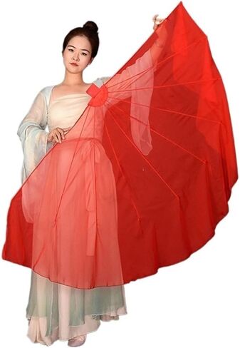 Belly Dance Veil 1pcs Fishbone Veil Opening Dance Stage Performance Costume Accessory Stage Show Event Carnival Worship Props in Kuwait