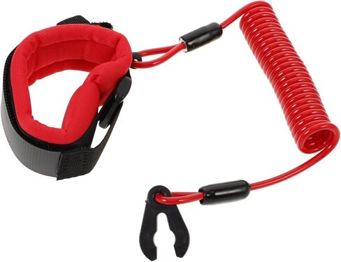 Boat Engine Lanyard Safety Cord Emergency Stop Harness for Motorboats Watercrafts Durable Wear Resistant Design User Friendly Activation for Enhanced Safety Water in Saudi Arabia
