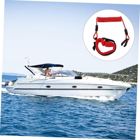 Boat Engine Lanyard Safety Cord Emergency Stop Harness for Motorboats Watercrafts Durable Wear Resistant Design User Friendly Activation for Enhanced Safety Water in Saudi Arabia