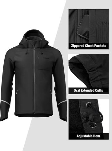 INBIKE Winter Cycling Jackets for Men Thermal Bike Jackets Windproof Cold Weather Hooded Jacket for Biking Running Hiking in Saudi Arabia