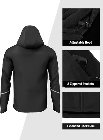 INBIKE Winter Cycling Jackets for Men Thermal Bike Jackets Windproof Cold Weather Hooded Jacket for Biking Running Hiking in Saudi Arabia