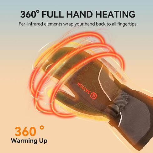 SAVIOR HEAT Heated Ski Mittens 3-Finger Gloves Electric Rechargeable Battery Mitts for Men Women Kids Winter Snowboard Motorcycle Skating Camping Hunting in Saudi Arabia