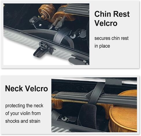 16 Inch Viola Case Carbon Composite 4/4 Hard shell Travel Case, Backpack,Straps,Protection,Waterproof Durable, Ultra-Light Build (colorful) in Kuwait