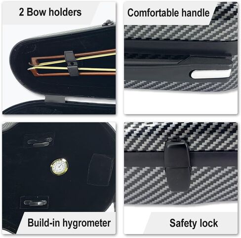 16 Inch Viola Case Carbon Composite 4/4 Hard shell Travel Case, Backpack,Straps,Protection,Waterproof Durable, Ultra-Light Build (colorful) in Kuwait