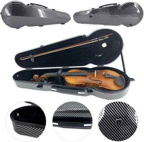 16 Inch Viola Case Carbon Composite 4/4 Hard shell Travel Case, Backpack,Straps,Protection,Waterproof Durable, Ultra-Light Build (colorful) in Kuwait