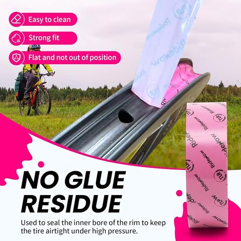 RideNow Tubeless Rim Tape 21/23/25/27/29/31mm Width x 10m Length, Bike Wheel Rim Tape Suitable for Tubeless MTB/Road/Gravel Bikes Wheel Carbon Tubeless Kit in Kuwait