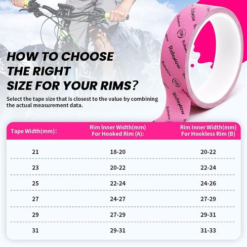 RideNow Tubeless Rim Tape 21/23/25/27/29/31mm Width x 10m Length, Bike Wheel Rim Tape Suitable for Tubeless MTB/Road/Gravel Bikes Wheel Carbon Tubeless Kit in Saudi Arabia